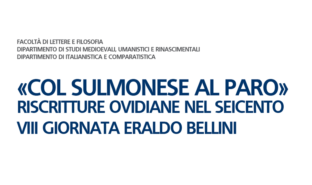 Giornata "«Col Sulmonese al paro». Riscritture ovidiane nel Seicento"
